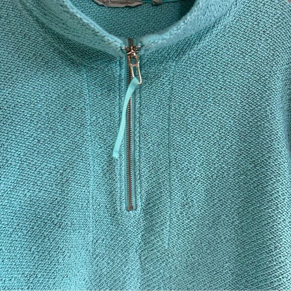 Soft Surroundings Westport Pullover Turquoise 1X - Picture 4 of 7